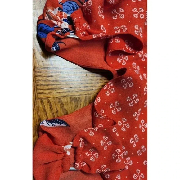 MAURICE’S V-NECK DRESS MULTI-COLOR ELASTIC WASTE SIZE 2 - Picture 5 of 6